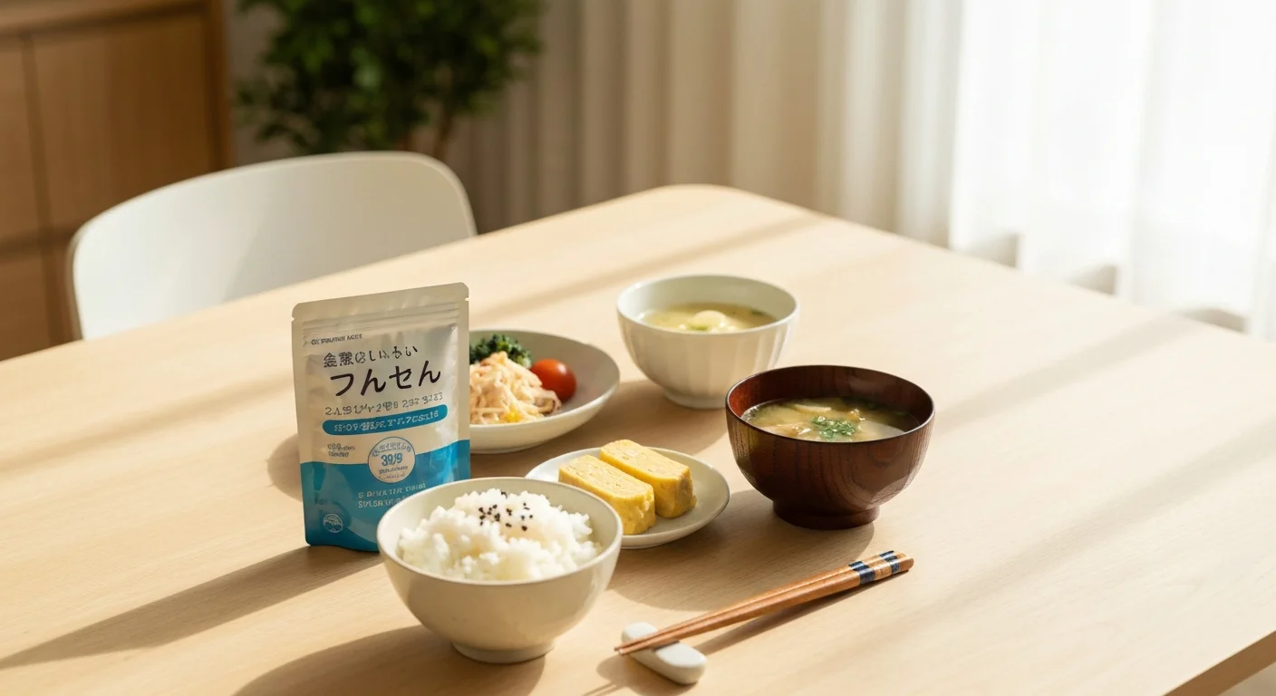 A wide photo of white tableware and a wooden table placed by a bright window.